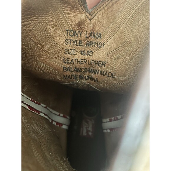Tony Lama 3R Western Work Boots, style RR1101, men’s size 10.5D - Picture 6 of 9